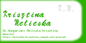 krisztina melicska business card